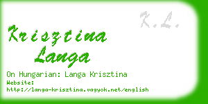 krisztina langa business card